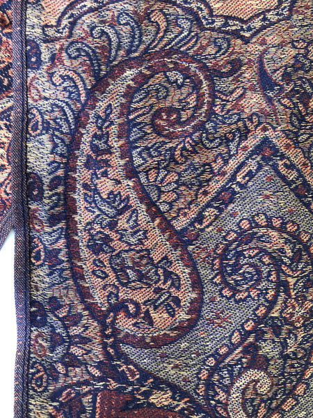 Pashmina Scarf in Indigo and Copper - CLEARANCE