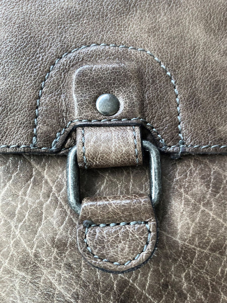 Jack Georges Taupe Leather Cross Body