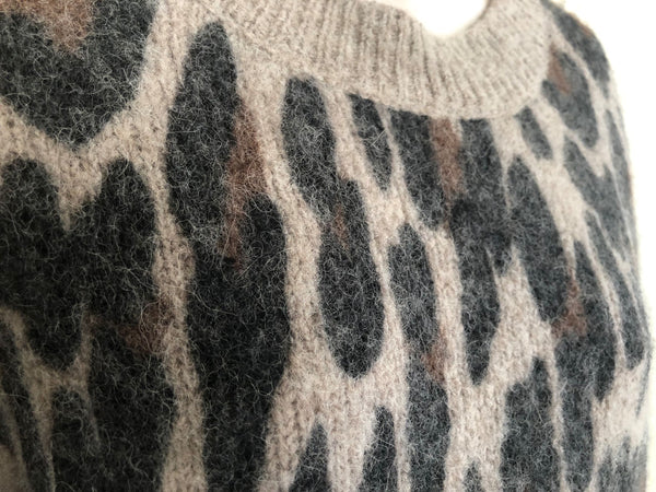 Rails SMALL Lana Wool Alpaca Leopard Sweater