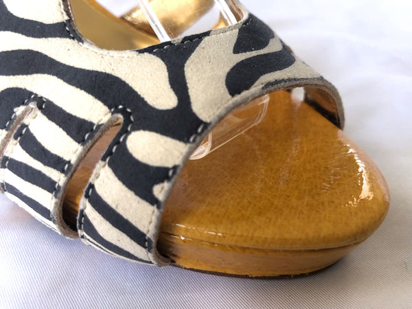 Kate Spade Size 6.5 Zebra Print Heels