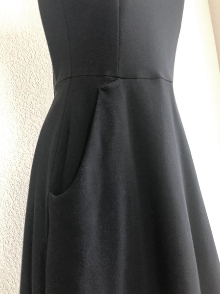 Theory Size 2 Black Fit and Flare Dress