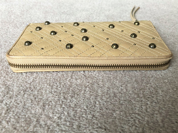 Elliott Lucca Beige Studded Wallet