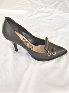 Salvatore Ferragamo Authentic Size 6 Olive Pumps - CLEARANCE