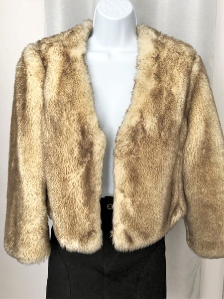 Idra Anthropologie Size 12 Faux Fur Coat