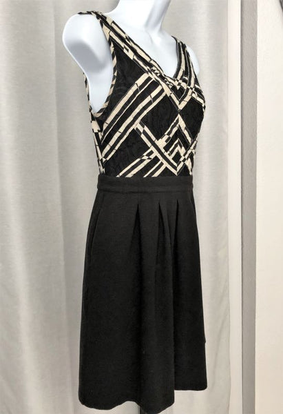 Anthro 9-H15 Size 2 Black and White Dress