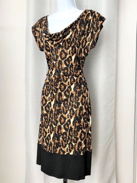 Diane von Furstenberg Size 8 Zeke Silk Leopard Dress