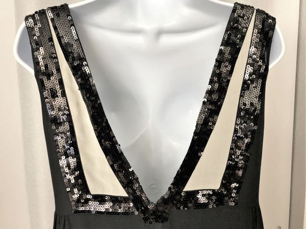 See by Chloe Size 6 Black Silk Sequin Dress - $500 RETAIL