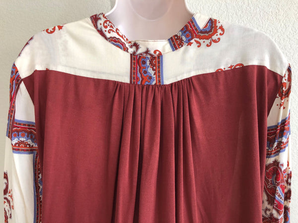 Tiny Anthropologie Size XS Nahara Rust Paisley Top