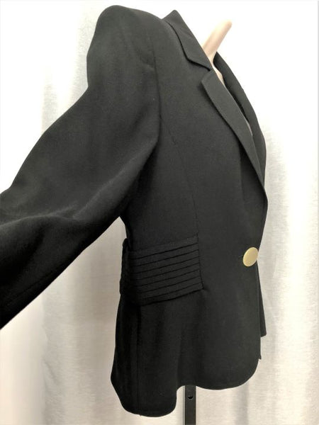 Valentino Size 10 Vintage Black Blazer