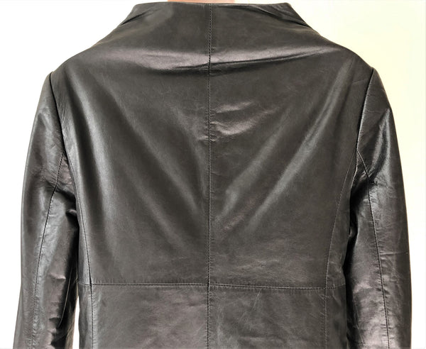 Demoo Parkchoonmoo MEDIUM Black Leather Coat - RARE - $1,300 RETAIL