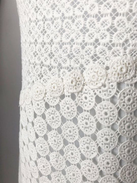 Yoana Baraschi Size 6 White Lace Dress - CLEARANCE