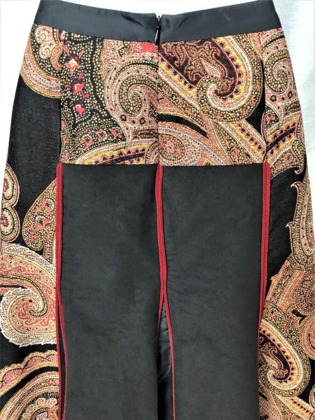 ETRO Authentic SMALL Black and Red Paisley Skirt