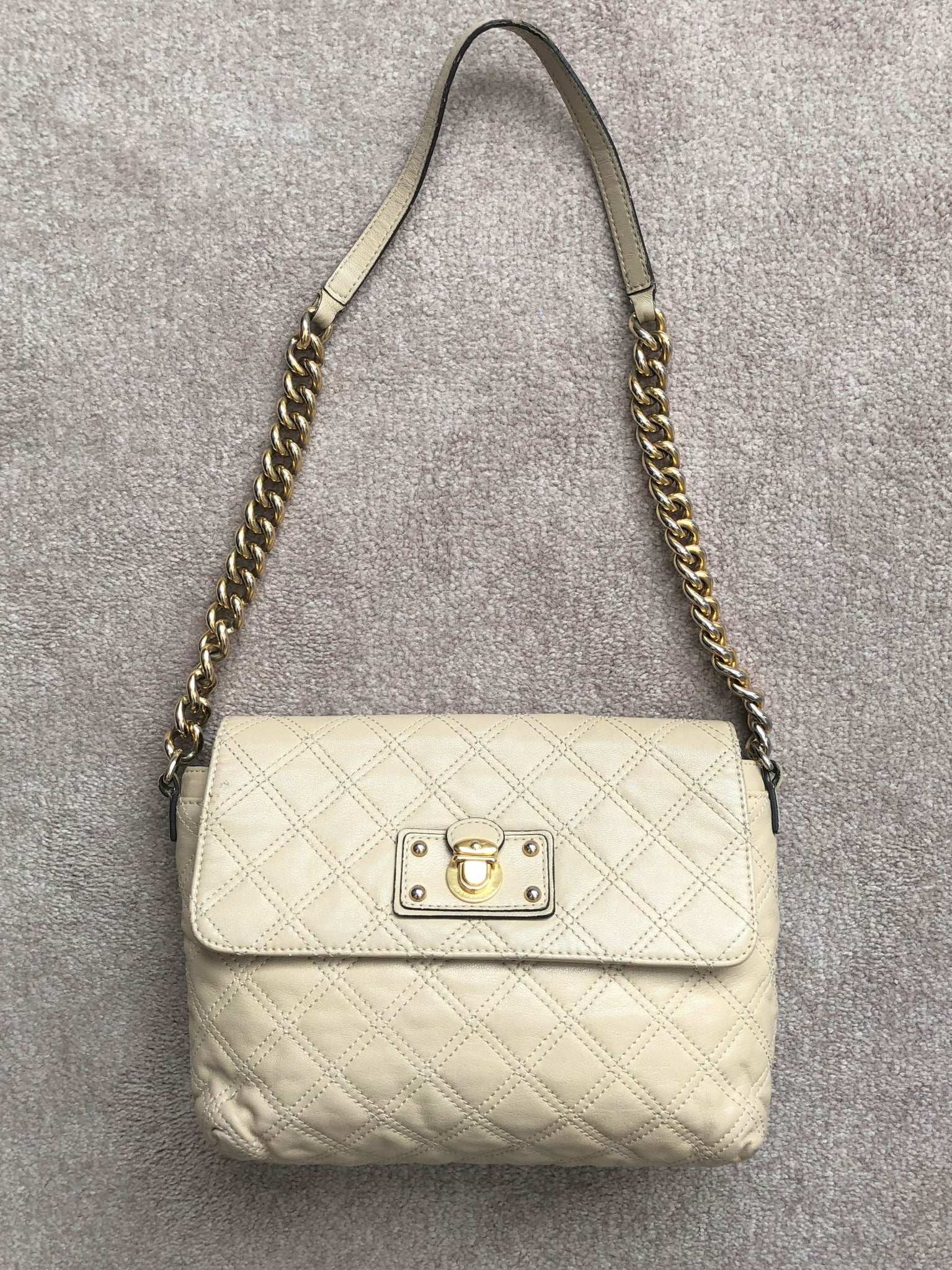 Marc Jacobs Vintage Cream Quilted Leather Bag