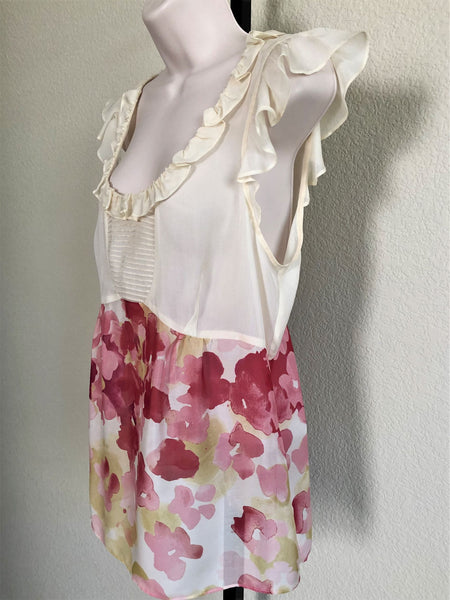 Odille Anthropologie MEDIUM Floral Silk Top - CLEARANCE