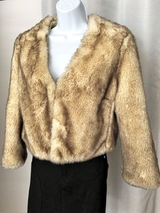 Idra Anthropologie Size 12 Faux Fur Coat