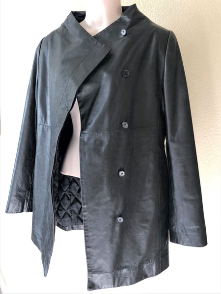 Demoo Parkchoonmoo MEDIUM Black Leather Coat - RARE - $1,300 RETAIL