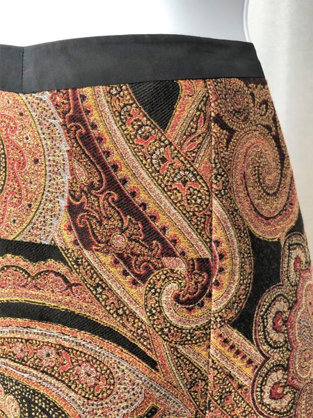 ETRO Authentic SMALL Black and Red Paisley Skirt