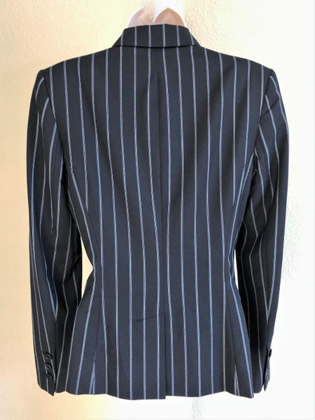 Theory Size 4 Navy Pinstriped Blazer