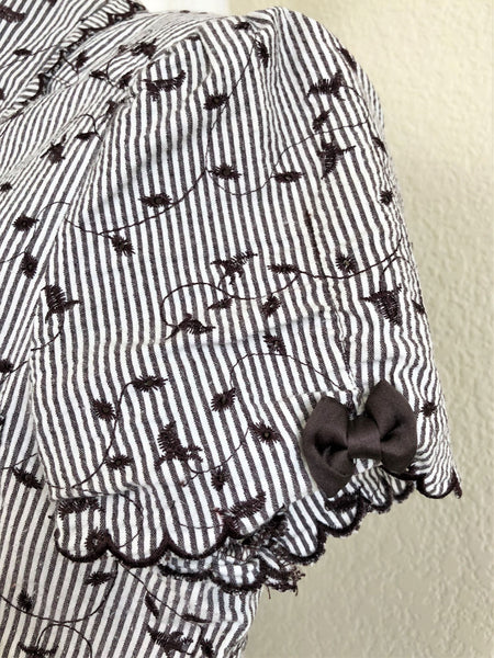 bebe MEDIUM  White and Brown Top - CLEARANCE