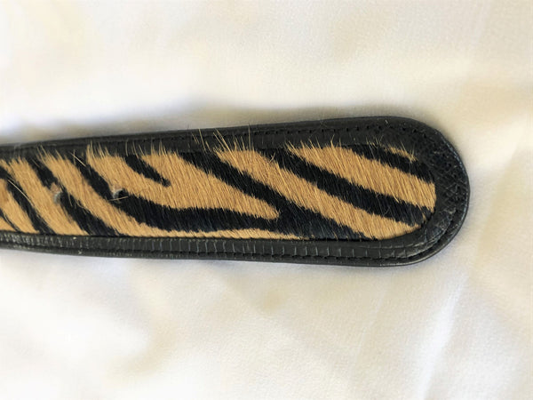 Karen Millen SMALL Black Zebra Pony Hair Belt - CLEARANCE