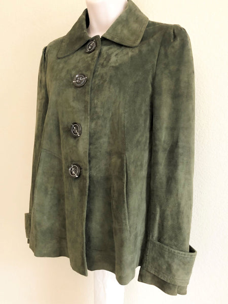 Saguaro Size XS Green Suede Jacket - CLEARANCE