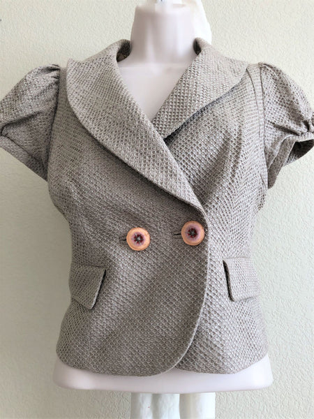 Leifsdottir Anthropologie Size 8 Beige Blazer - CLEARANCE
