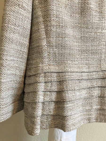 Armani Size 12 Beige Tweed Blazer