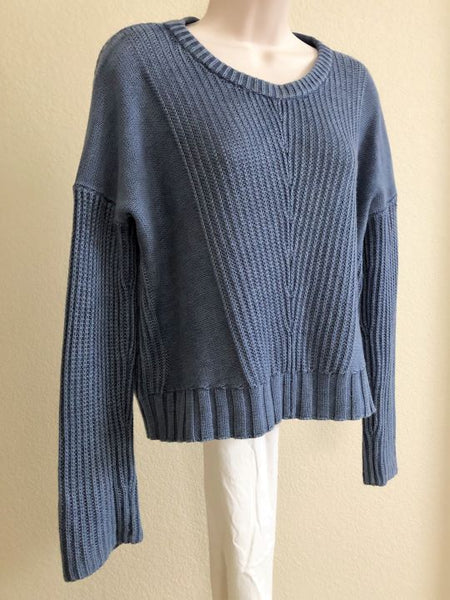 Rails Size Small Elsa Blue Ribbed Knit Sweater