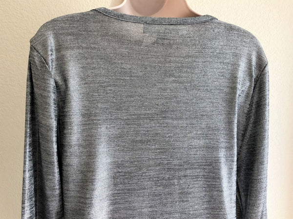 Michael Kors LARGE NEW Silver Long Sleeve Top