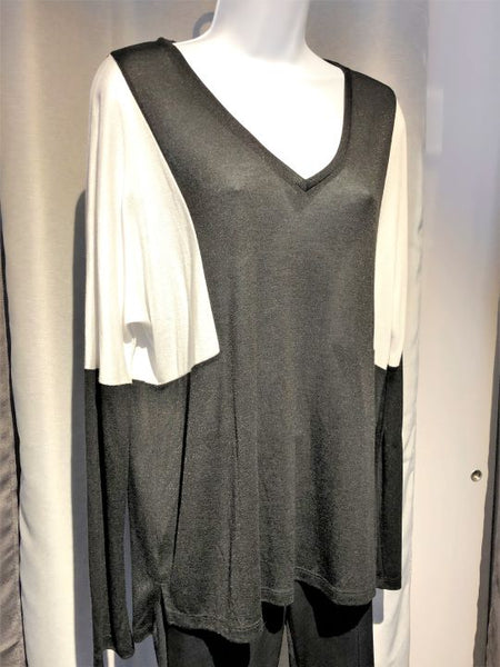 VINCE LARGE Black and White Top