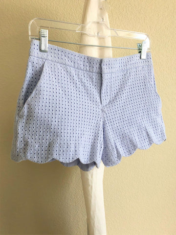 Club Monaco Size 0 Amber Lavender Eyelet Shorts