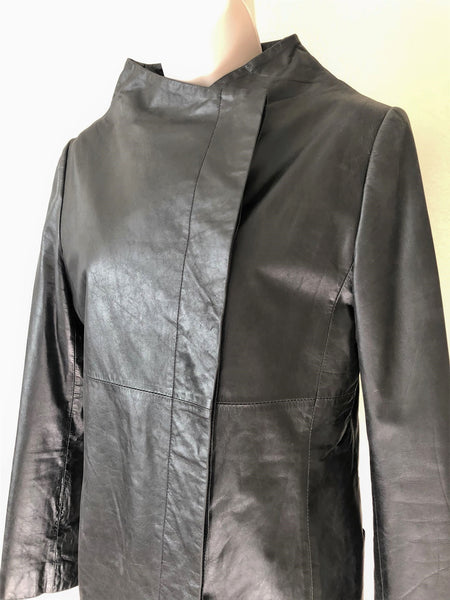 Demoo Parkchoonmoo MEDIUM Black Leather Coat - RARE - $1,300 RETAIL