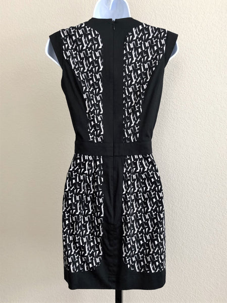 French Connection Size 2 Black and White Dress