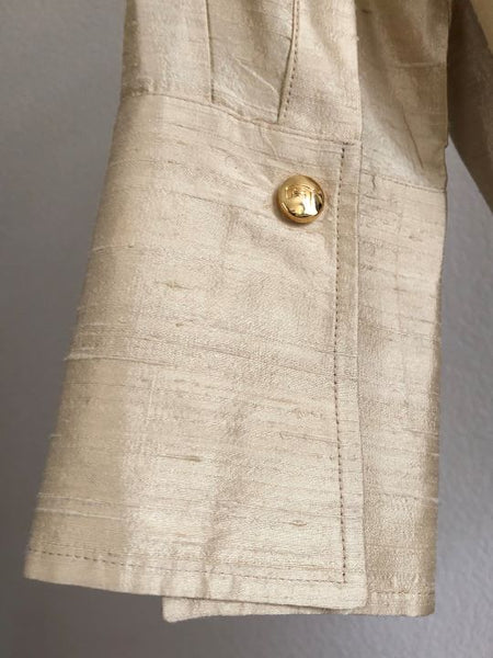 Pink Tartan Size 0 Gold Silk Snap Dress