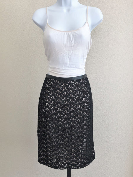 Diane von Furstenberg Size 0 Black Lace Skirt