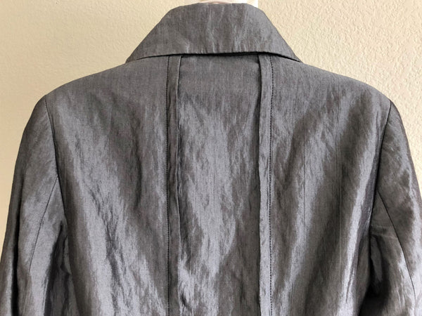 People Like Frank Size XS Gray Ruffle Hem Blazer