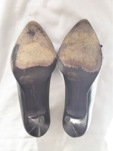 Salvatore Ferragamo Authentic Size 6 Olive Pumps - CLEARANCE