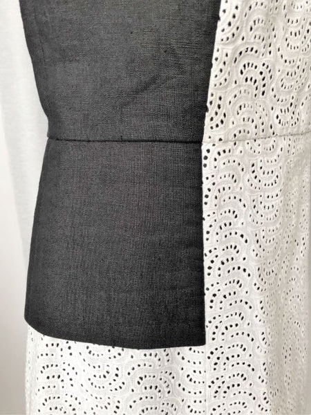 Tibi Size 6 Carey Black and White Lace Dress