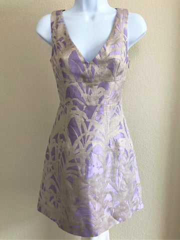 Kate Spade Size 0 Minae Lavender and Gold Dress