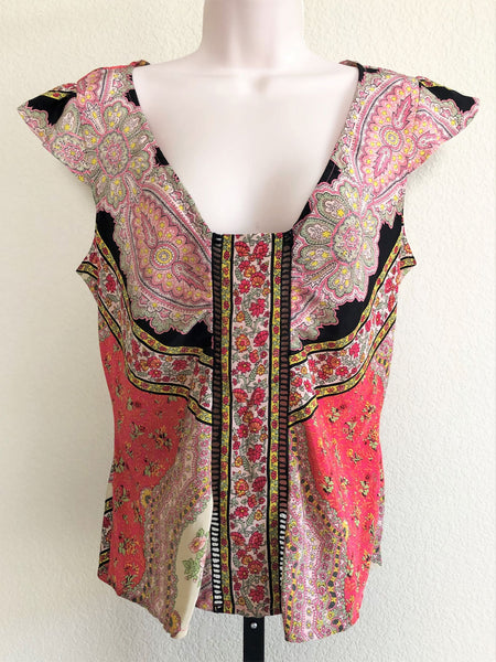 Plenty by Tracy Reese Size 12 Silk Floral Top