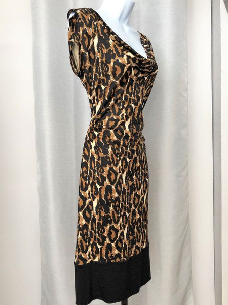 Diane von Furstenberg Size 8 Zeke Silk Leopard Dress