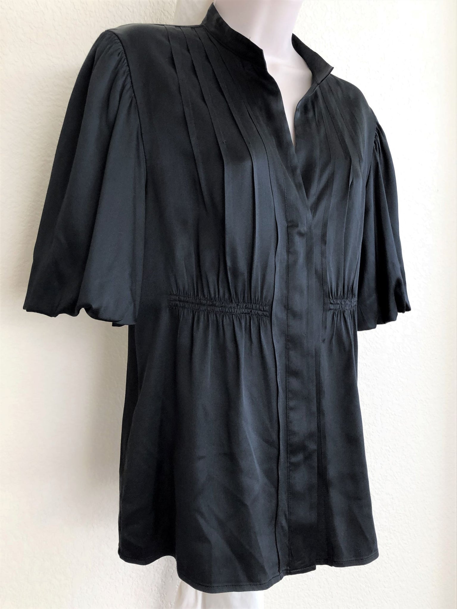 BCBGMaxazria LARGE Black Silk Top