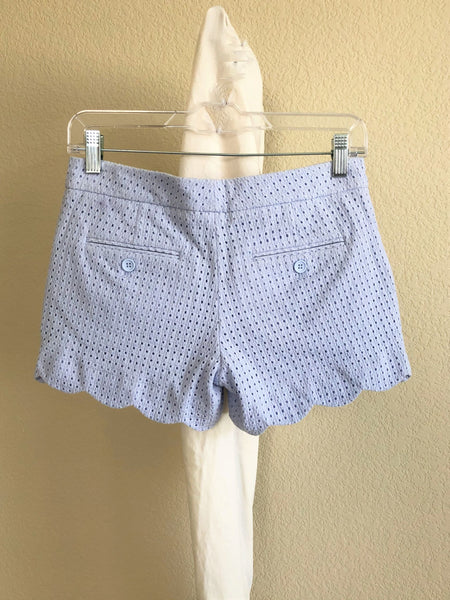 Club Monaco Size 0 Amber Lavender Eyelet Shorts