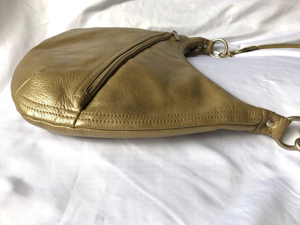 Hobo International Gold Leather Cross Body