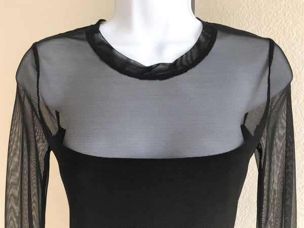 BCBGMaxazria Size XS - NEW - Black Mesh Mini Dress