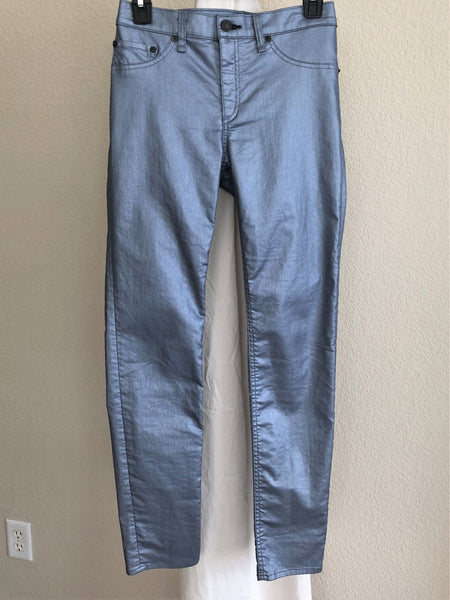 Rag & Bone Size 10 Metallic Blue Jeans