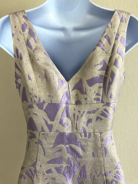 Kate Spade Size 0 Minae Lavender and Gold Dress