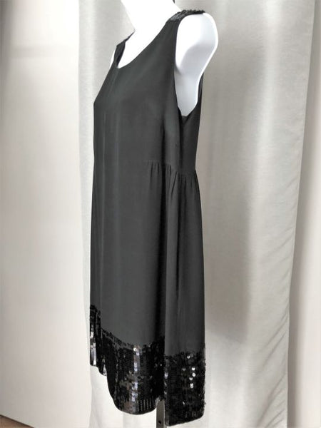 See by Chloe Size 6 Black Silk Sequin Dress