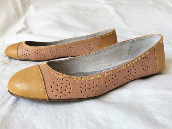 Pilcro for Anthropologie Size 6 Beige Flats