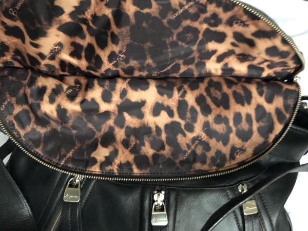 B Makowsky Black Leather Shoulder Bag